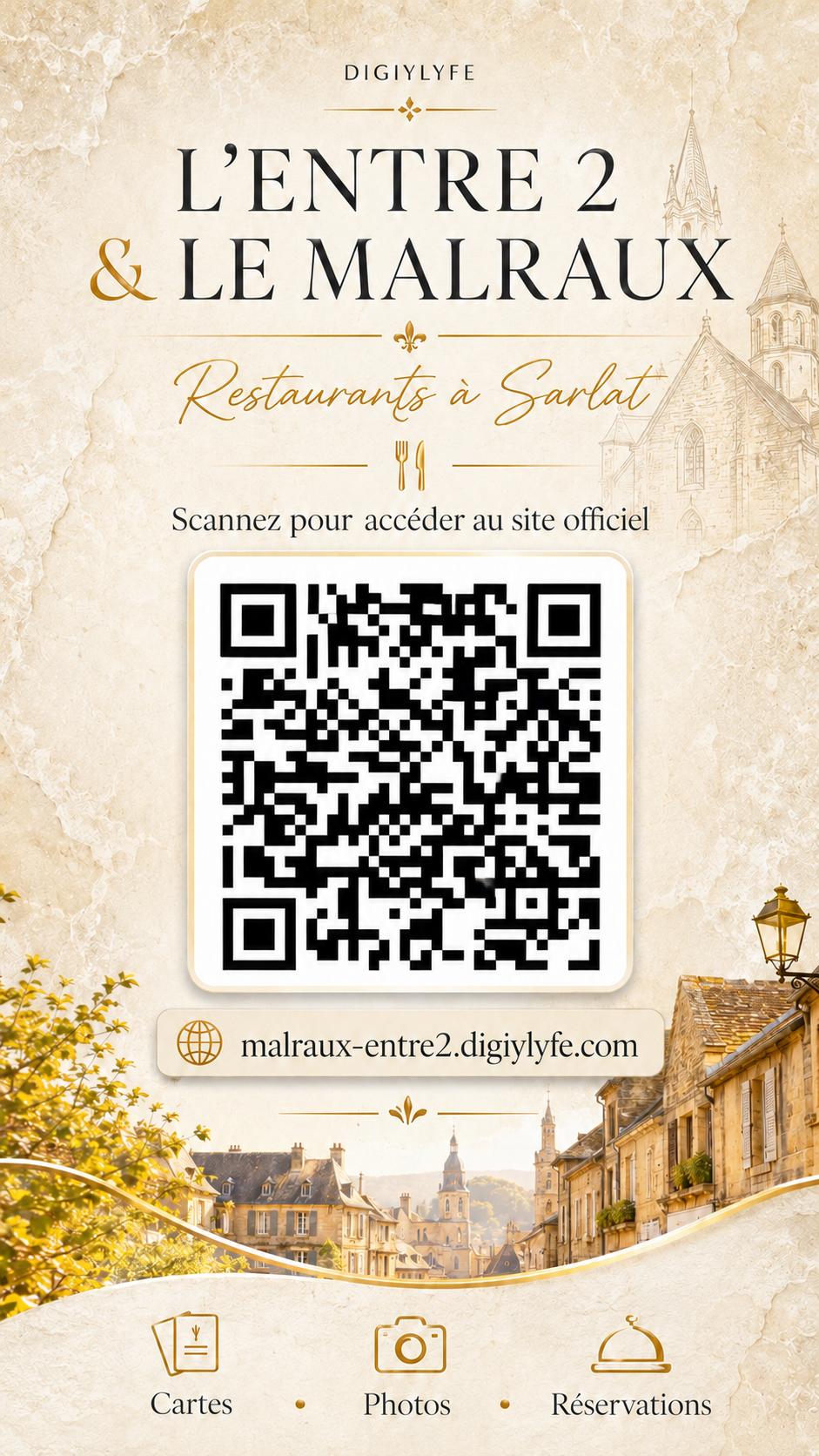Carte digitale L’Entre 2 et Le Malraux à Sarlat